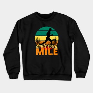 Running Marathon Jogging Miles Jogger Runner Crewneck Sweatshirt